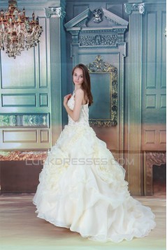 Satin Lace Sleeveless Ball Gown Spaghetti Straps New Arrival Wedding Dresses 2031280