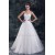 Satin Organza Sleeveless Sweetheart A-Line Sweet Wedding Dresses 2031298