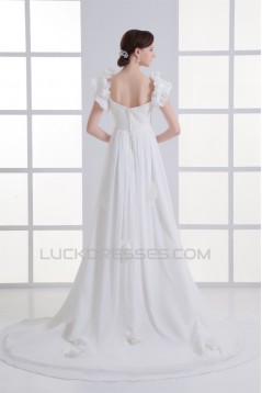 Empire Straps Chiffon Beaded Lace Wedding Dresses Maternity Wedding Dresses 2031311