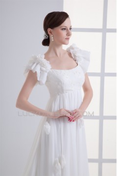Empire Straps Chiffon Beaded Lace Wedding Dresses Maternity Wedding Dresses 2031311