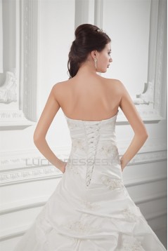 Sleeveless Ball Gown Taffeta Tulle Sweetheart Embellished Wedding Dresses 2031318