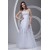 Sleeveless Floor-Length Satin Organza Sheath/Column Beaded Wedding Dresses 2031324