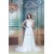 Sleeveless Sheath/Column One-Shoulder Chiffon Satin Wedding Dresses 2031340