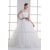 Sleeveless Sweetheart Princess Satin Fine Netting Wedding Dresses 2031356