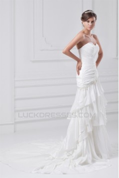 Sleeveless Taffeta Sweetheart Mermaid/Trumpet Embellished Wedding Dresses 2031358