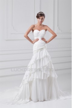 Sleeveless Taffeta Sweetheart Mermaid/Trumpet Embellished Wedding Dresses 2031358