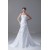 Soft Sweetheart Fit and flare Satin Sleeveless Wedding Dresses 2031360