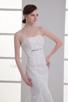 Soft Sweetheart Satin Lace Mermaid/Trumpet Beautiful Wedding Dresses 2031361