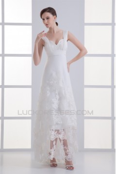 Sweetheart Sheath/Column Chiffon Satin Organza Wedding Dresses 2031389