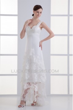 Sweetheart Sheath/Column Chiffon Satin Organza Wedding Dresses 2031389