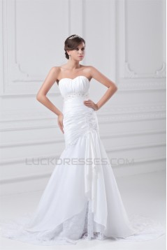 Sweetheart Sleeveless Mermaid/Trumpet Lace Taffeta Embellished Wedding Dresses 2031392