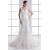 Sweetheart Sleeveless Satin Fine Netting Lace Embellished Wedding Dresses 2031393