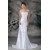 Sweetheart Sleeveless Sheath/Column Elastic Woven Satin Wedding Dresses 2031396