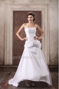 Taffeta A-Line Soft Sweetheart Sleeveless Sweet Wedding Dresses 2031397