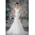 Taffeta Mermaid/Trumpet V-Neck Sleeveless Beaded Wedding Dresses 2031401
