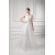 Unique Design V-Neck A-Line Sleeveless Satin Organza Beaded Wedding Dresses 2031412