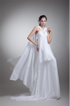 Empire V-Neck Chiffon Sheath/Column Wedding Dresses Maternity Wedding Dresses 2031414