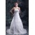 Wholesale A-Line Sleeveless Strapless Satin Organza Wedding Dresses 2031416