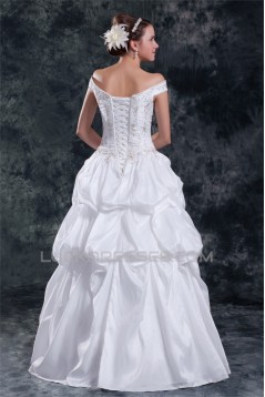 Wholesale Sleeveless Taffeta Off-the-Shoulder Ball Gown Wedding Dresses 2031420