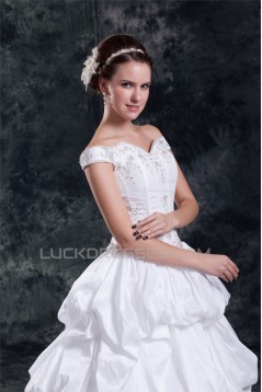 Wholesale Sleeveless Taffeta Off-the-Shoulder Ball Gown Wedding Dresses 2031420