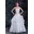 Wonderful Ball Gown Strapless Satin Organza Sleeveless Wedding Dresses 2031427