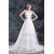 Wonderful Strapless A-Line Sleeveless Satin Net Wedding Dresses 2031432