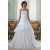 A-Line Strapless Beaded Applique Court Train Wedding Dresses 2031449