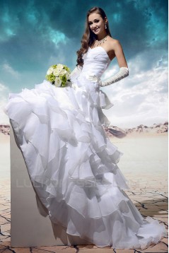 A-Line Sweetheart Court Train Wedding Dresses 2031452