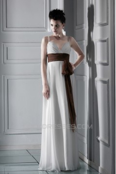 Sheath/Column Spaghetti Strap Floor-Length Wedding Dresses 2031453