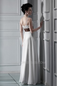 Sheath/Column Spaghetti Strap Floor-Length Wedding Dresses 2031453