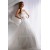A-Line Strapless Court Train Beaded Lace Wedding Dresses 2031460