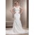 Trumpet/Mermaid V-Neck Beaded Lace Court Train Wedding Dresses 2031464