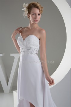 A-Line High Low Sweetheart Chiffon Reception Wedding Dresses 2031473