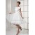 Knee-Length Satin Organza Netting Material Wedding Dresses 2031494