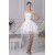 A-Line Satin Fine Netting Strapless Lace Short Reception Wedding Dresses 2031507