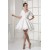 A-Line Short Sleeve V-Neck  Taffeta Lace Short Reception Wedding Dresses 2031517