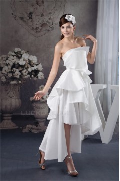 A-Line Strapless Ankle-Length Sleeveless Reception Wedding Dresses 2031521