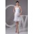 Satin Lace Fine Netting Sleeveless Sheath/Column Short Wedding Dresses 2031528