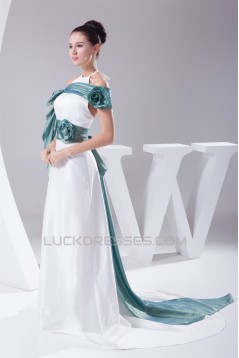 A-Line Sleeveless Halter Taffeta New Arrival Wedding Dresses 2030153