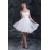 Beautiful Satin Organza Sweetheart Princess Short Lace Wedding Dresses 2031538