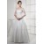 A-Line Off-the-Shoulder Half Elbow Sleeve Floor-Length Sweet Wedding Dresses 2030169