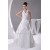 Halter Sleeveless A-Line Satin Taffeta Fine Netting Most Beautiful Wedding Dresses 2030170
