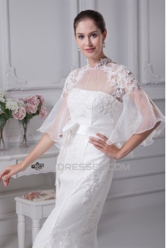 High-Neck Mermaid/Trumpet Half Elbow Sleeve Most Beautiful Wedding Dresses 2030174