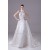 A-Line High-Neck Satin Lace Wedding Dresses 2030175