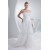 A-Line Strapless Chapel Train Lace Wedding Dresses 2030192