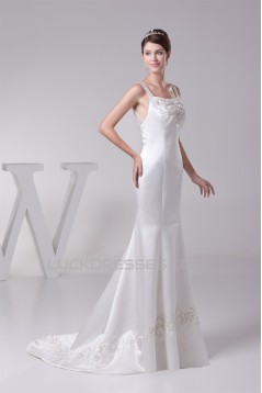 Mermaid/Trumpet Straps Sleeveless Wedding Dresses 2030216