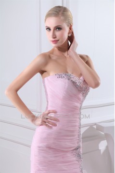 Mermaid/Trumpet Sweetheart Sleeveless Satin Organza Sweet Pink Wedding Dresses 2030218