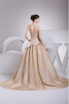 A-Line Strapless Sleeveless Beaded Lace Wedding Dresses 2030224