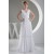 New Design A-Line Chiffon V-Neck Sleeveless Beaded Wedding Dresses 2030225