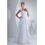 A-Line Beaded Square Organza Taffeta Wedding Dresses 2030235